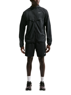 Nike Stride Repel UV Running Jacket, Black/Reflective, Black/Reflective