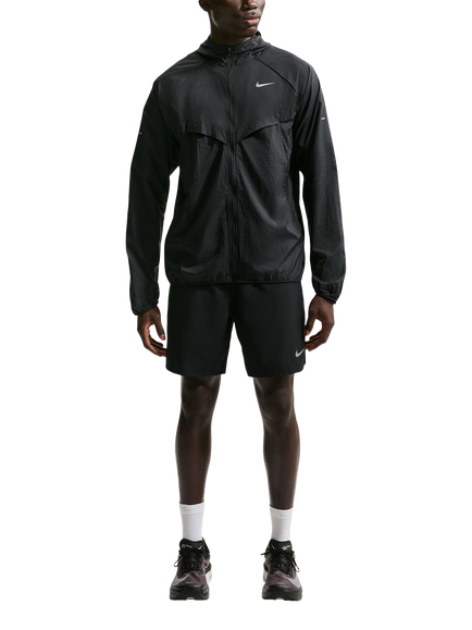 Nike Stride Repel UV Running Jacket, Black/Reflective, Black/Reflective