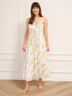 Their Nibs Waterfall Cotton Voile Maxi Night Dress, White, White