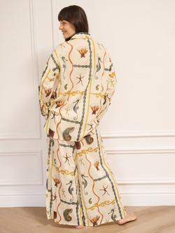 Their Nibs Boyfriend Shirt Long Cotton Voile Pyjama Set, Natural - view 2, Natural