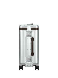 Carl Friedrik The Carry-On 4-Wheel Cabin Suitcase, 41L - view 2, Silver/Chocolate