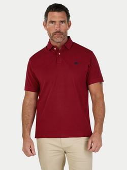 Raging Bull Cotton Polo Shirt, Pack of 3, Claret/White/Denim - view 2, Claret/White/Denim