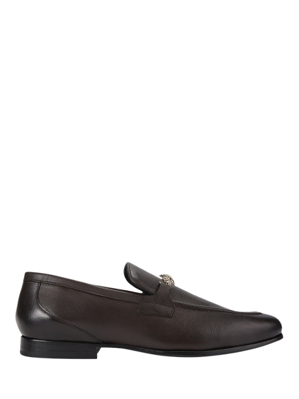 Kurt Geiger London Alton Croc Effect Leather Loafers, Brown, Brown