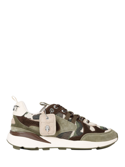 Kurt Geiger London Kurt Runner Camo Lace Up Trainers, Green, Green