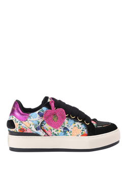 Kurt Geiger London Southbank Tag Canvas Trainers, Black, Black