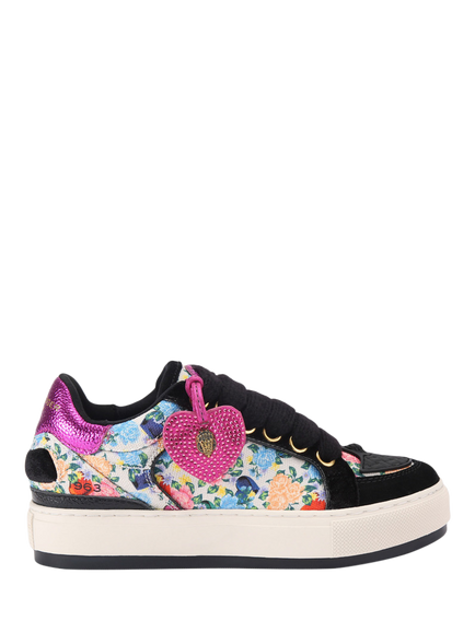 Kurt Geiger London Southbank Tag Canvas Trainers, Black, Black
