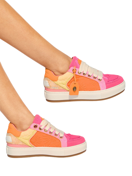 Kurt Geiger London Southbank Tag Fabric Trainers, Multi - view 2, Multi