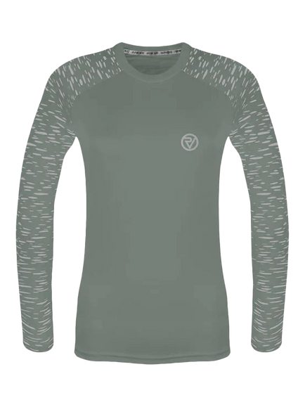 Proviz Reflective Long Sleeve Running Top, Olive