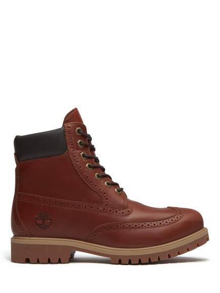 Timberland Brogue 6 Inch Leather Waterproof Ankle Boots, Brown Mid, Brown Mid