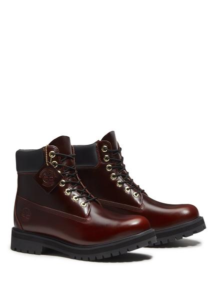 Timberland 6-Inch Waterproof Stacked Leather Boots, Brgdy F Grain - view 2, Brgdy F Grain
