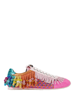 Kurt Geiger London Islington Fringe Suede Trainers, Multi, Multi