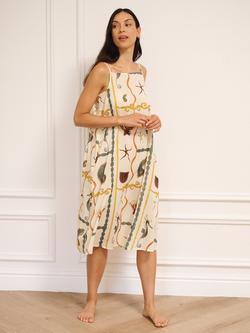 Their Nibs Straight Cotton Voile Midi Night Dress,, Natural