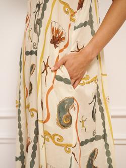 Their Nibs Straight Cotton Voile Midi Night Dress, - view 2, Natural