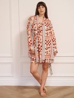 Their Nibs Tomato Kiss Cotton Robe, Pink, Pink