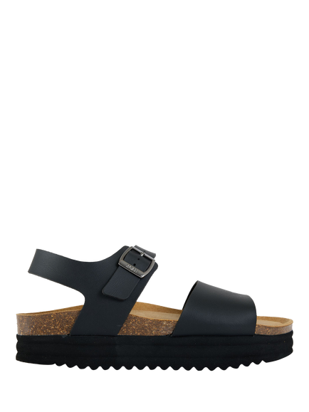 V.GAN Vegan Clove Comfort Footbed Sandals, Black
