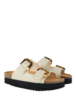 V.GAN Plum Tortoiseshell Comfort Footbed Sandal - view 2, Cream