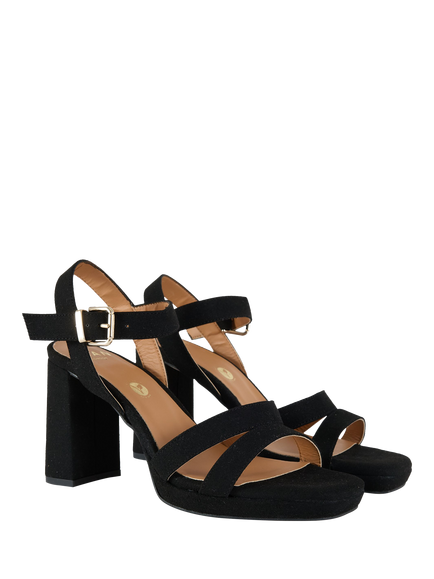 V.GAN Vegan Tulsi Platform Heel Sandals - view 2, Black