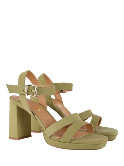 V.GAN Vegan Tulsi Platform Heel Sandals - view 2, Green