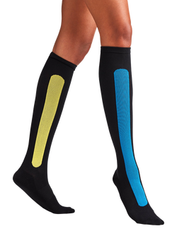 Ostrichpillow Compression Socks, Blue & Yellow Moss