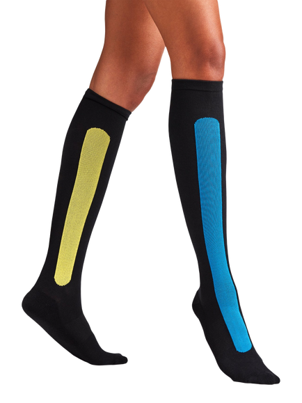 Ostrichpillow Compression Socks, Blue & Yellow Moss