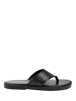 Jones Bootmaker Wallgate Woven Leather Toe Post Sandals, Black