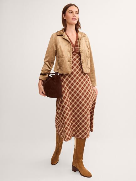 Monsoon Sofia Suedette Jacket, Blonde, Blonde