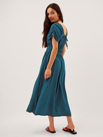 Monsoon Sophia Dress, Teal - view 2, Teal