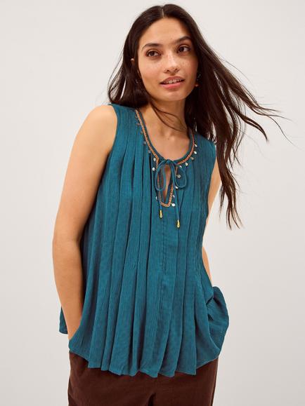 Monsoon Sophia Top, Teal, Teal