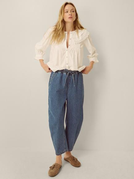 Monsoon Auren Embroidered Blouse, White, White
