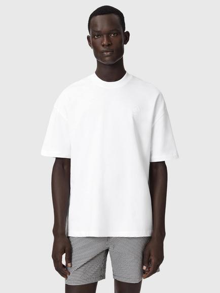 AllSaints Haven Loose Fit Crew Neck Cotton T-Shirt, Ashen White, Ashen White