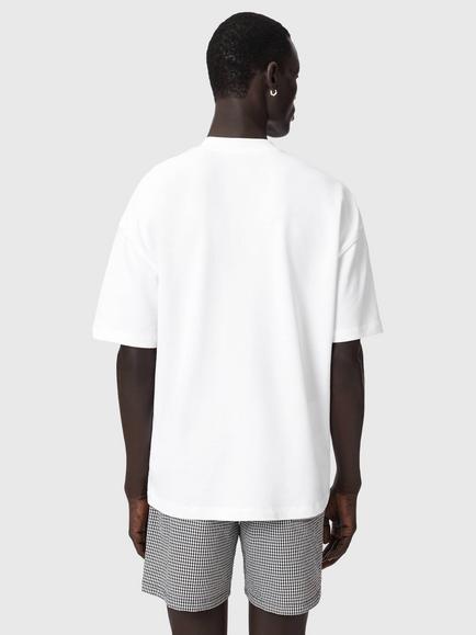 AllSaints Haven Loose Fit Crew Neck Cotton T-Shirt, Ashen White - view 2, Ashen White