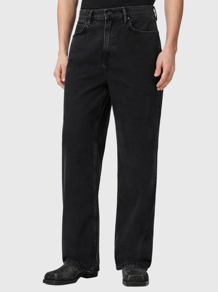 AllSaints Lenny Wide Leg Jeans, Washed Black, Washed Black