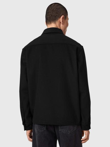 AllSaints Palermo Long Sleeve Relaxed Fit Shirt, Orca Black - view 2, Orca Black