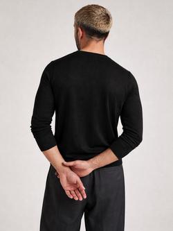 SALTS Unisex Silk Blend Fine Knit Jumper - view 2, Black