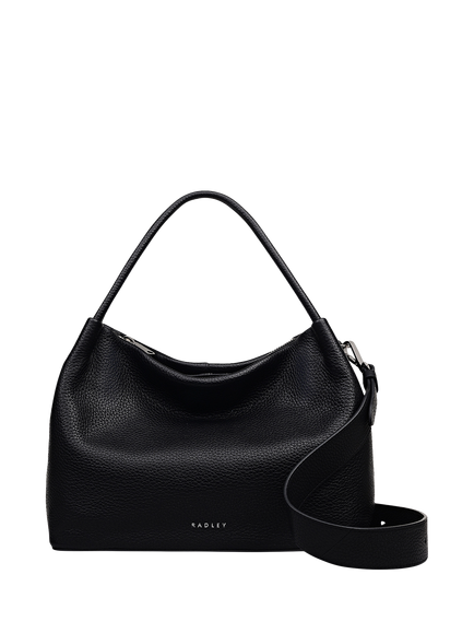 Radley Ivydale Road Leather Grab Bag, Black, Black