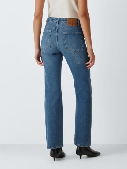 John Lewis High Rise Bootcut Jeans, Light Blue - view 2, Light Blue