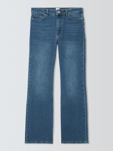 John Lewis Mid Rise Bootcut Jeans, Light Blue, Light Blue