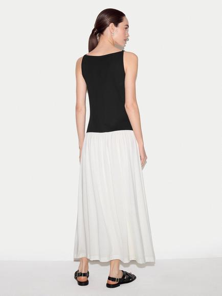 Jigsaw Baby Rib Button Cami Midi Dress, Black - view 2, Black
