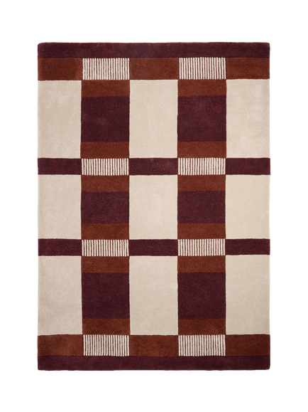 MADE Franka Hand Tufted Rug, Burgundy / Cinnamon
