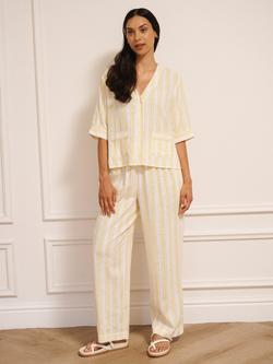 Their Nibs Stripe Pyjama Set, Buttermilk, Buttermilk