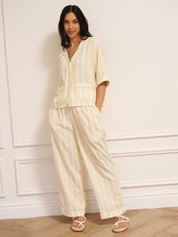 Their Nibs Stripe Pyjama Set, Buttermilk - view 2, Buttermilk