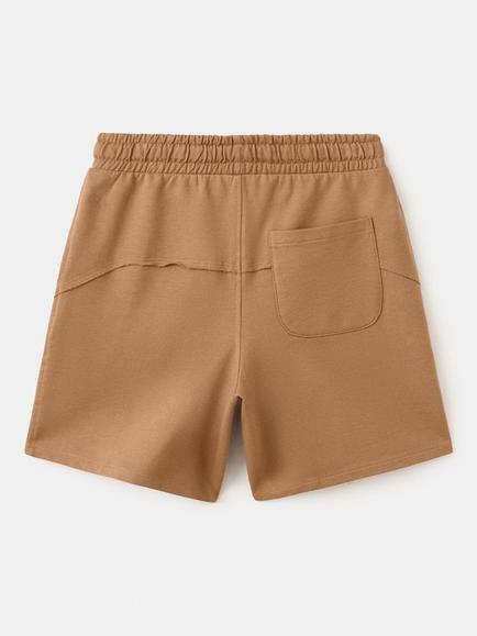 Mango Kids' Urban Relaxed Drawstring Pocket Shorts, Tobacco - view 2, Tobacco