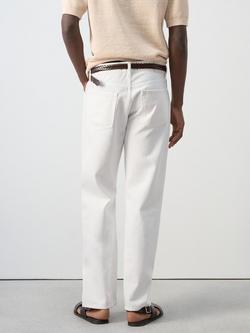 Mango Tejano Rino Mid Rise Regular Cut Jeans, Off White - view 2, Off White