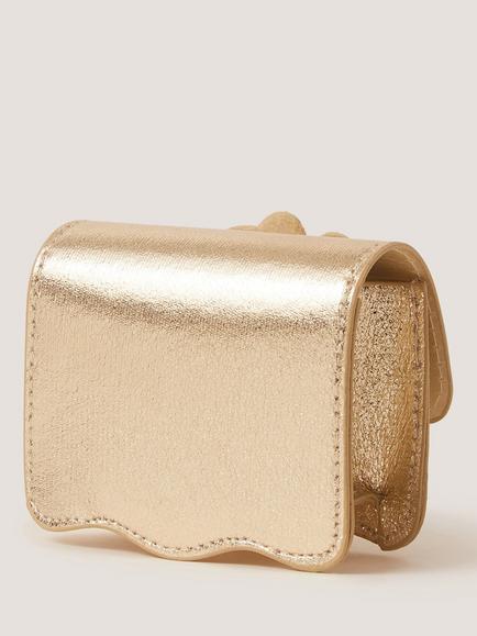 Monsoon Kids' Dazzle Flower Mini Bag, Gold - view 2, Gold