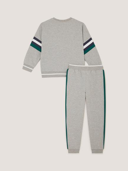 Monsoon Kids' Game On Sweatshirt and Joggers Set, Grey - view 2, Grey