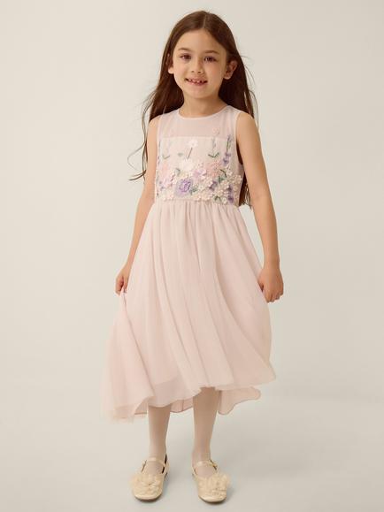 Monsoon Matilda Sleeveless Meadow Party Dress, Pink, Pink