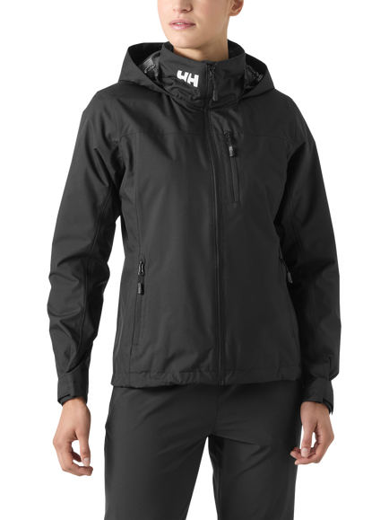 Helly Hansen Crew Hooded Midlayer Sailing Jacket, Black, 990 Black