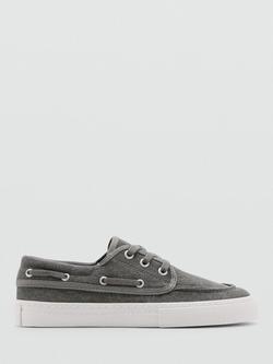 Mango Kids' Zapato Lace Up Loafers, Grey, Grey