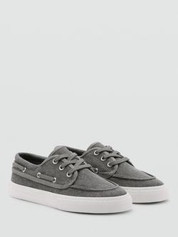 Mango Kids' Zapato Lace Up Loafers, Grey - view 2, Grey