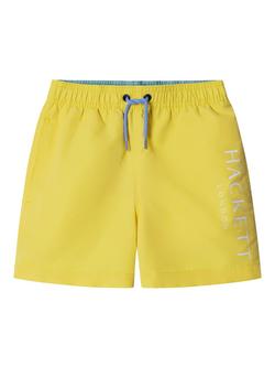 Hackett London Kids' Drawstring Swim Shorts, Yellow, Yellow
